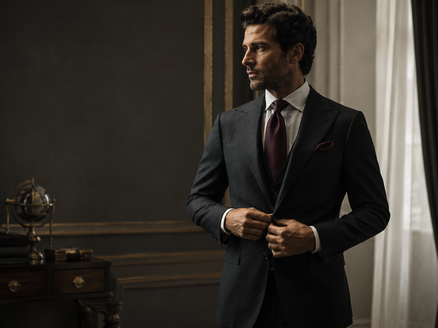 Traje a medida elegante para boda o trabajo